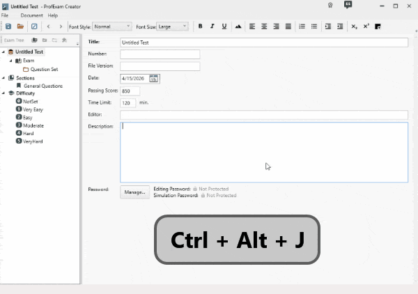 Import JSON in ProfExam Creator demonstration