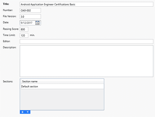 ProfExam Creator - Examination Parameters