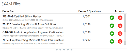 Exam Simulator for Windows - File manager